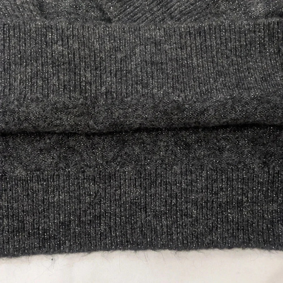 Banana Republic Fluffy Metallic Crewneck Sweater, Color Dark Charcoal Size XS - Picture 8 of 11
